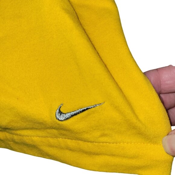 Nike Yellow Long Sleeve V-Neck‎ Shirt With Reflective Stripes & Pocket - Picture 7 of 8